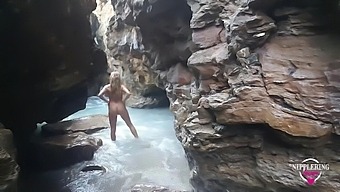 Nippleringlover - Naked At Nude Beach - Pierced Pussy & Pierced Tits - Stretched Nipple Piercings