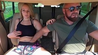 Quickie Fucking In Back Of The Car With Horny Blonde Shany Sky