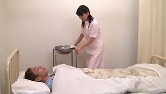 Lucky Patient Enjoys While A Japanese Nurse Sucks His Shaft