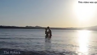 Romantic Sex At A Public Beach