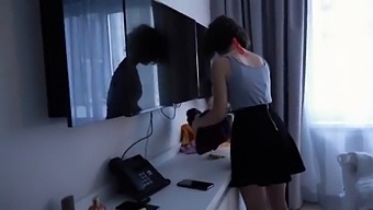 Cleaning The Room And Blowjob