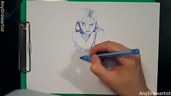How To Draw With A Ballpoint Pen , Speedpaint , Quick Sketch Erotic Art
