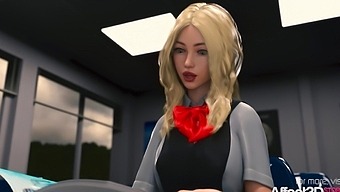 Big Tits Futanari Teacher Anal Fucking Her Blonde Student In A 3d Animation