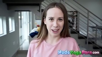 Big Tits Teen Jackie Hoff Strips During Yoga And Masturbates