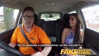 Fake Driving School Posh Cheating Wife With Great Tits Has Loud Orgasms