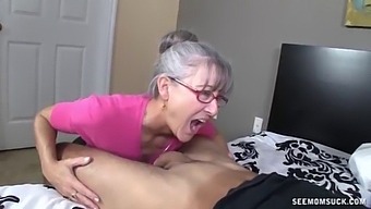 Horny Granny Sucks A Young Dick