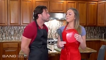 Trickery - Blonde Babe Squirts During Her Live Cooking Show