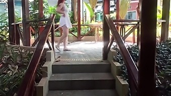 Redhead Girl Flashing Her Body In Public. She Almost Got Arrested. 10 Min With Anna Blue