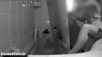 Stepsister Caught Shaved Shower Masturbated Part1
