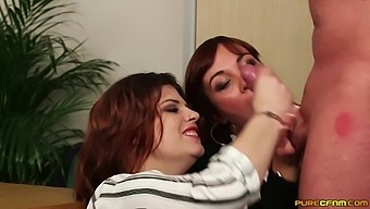 Angelique Luka And Lucia Love Sucking Their Boss'S Manhood