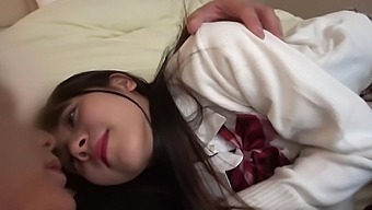 18 Yo Asian Teen In School Uniform Swallows Cock And Gets Her Slit Nailed Hard