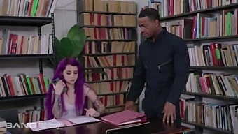Trickery - Inked Purple Hair Punk Teen Tricks Janitor Into Sex