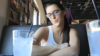 Video Of An Ex Girlfriend With Glasses Teasing In A Public Place