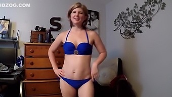 Mommy Tries On New Swimsuits In Front Of Son