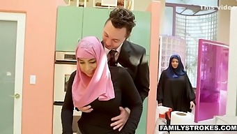 Big Naturals - Busty Muslim Chick Rides Fat Cock In Hijab