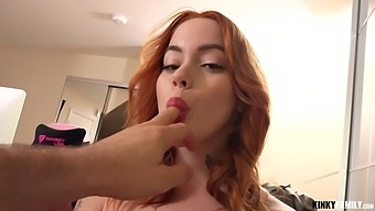 Busty Redhead Fucks Like A Star After The Man Eats Her Wet Pussy