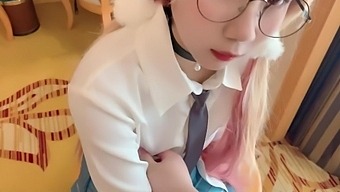 Chinese Schoolgirl Blowing Dick And Riding It Like A Cowgirl