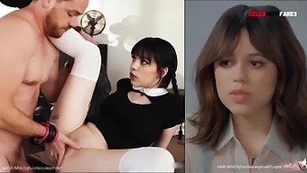 Hd Video Of Jenna Ortega In Stockings And Tattoos.