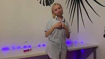 Blonde Teen Pleasures Herself With A Sex Toy In Hd