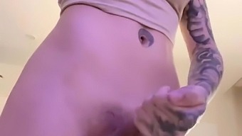 Stunning Shemale Teen With Big Boobs And Hard Cock Masturbates To Orgasm