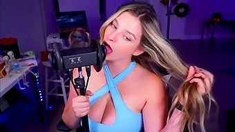 Big-Tits Babe In Asmr Video