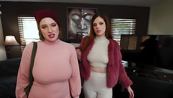 Two Horny Girls, Riley Nixon And Scarlett Mae, Enjoy A Hardcore Threesome