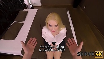 European Beauty With Natural Big Tits In Hotel Service Video