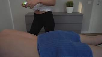 Fit And Curvy Masseuse Succumbs To The Urge To Pleasure Her Client'S Large Penis And Stimulate His Anus.