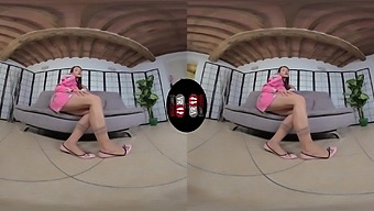 Super Provocative Petra In Midcalf Nylon Socks And Pink Ballerina Flats - Vrfootish