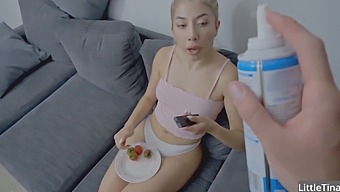 My Stepsister Wants Strawberry With Cream And I Give Her My Banana In All Her Holes