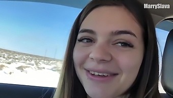 Maryslava - Searing Public Lovemaking In A Car - In The Harbor Of