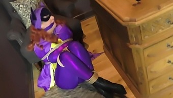 Superheroine Batgirl Captured Unfastened And Screwed