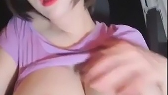 Asian Babe With Big Natural Tits Uses Sex Toy