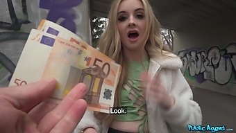 Pov Close-Up Of A Blonde Getting Paid To Give A Blowjob And Get Laid On The Street