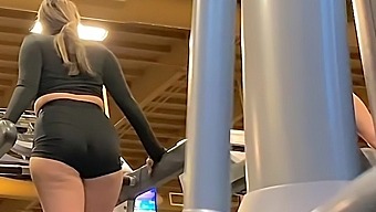 Latina Student Shows Off Her Huge Ass In The Gym