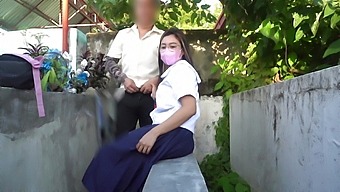 Amateur College Girl And Pinoy Teacher Have Wild Sex In Public Cemetery
