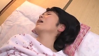 Hairy Japanese Milf Mitsuko Ueshima Gets Her Big Natural Tits Pleasured