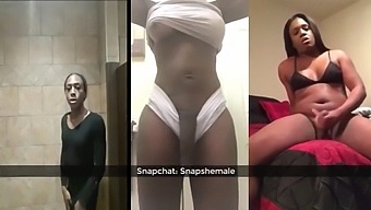 Amateur Ebony Shemale Masturbates In Hd Video