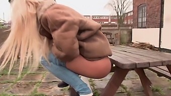 Blonde Model Kiara Lord Gets Dirty In Public With Her Long Hair And Panties