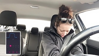 Public Masturbation With A Busty Amateur In Car!