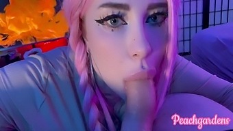 Pov Video Of A Russian Teen Giving A Deepthroat And Swallowing Cum