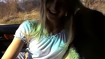 Pov Video Of A Blonde Beauty Giving A Handjob And Blowjob While Driving
