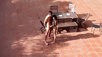 Spanish Amateur Couple Enjoys Big Cock Fucking In The Garden