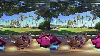 Asian Lei'D In Hawaii With Avery Black In Facial And Blowjob