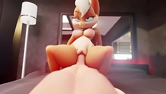 Lola Bunny Rides Hard On A Big Cock In Cowgirl Position