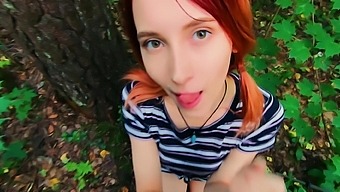Pov Blowjob Action With A Cute Redhead And A Big Cumshot