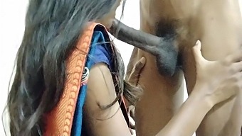 Indian Wife Enjoys Deepthroat From Her Husband'S Big Cock