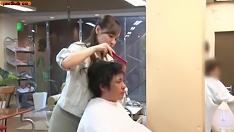 Asian Slut Gives Blowjob And Gets Fucked By Japanese Hairdresser