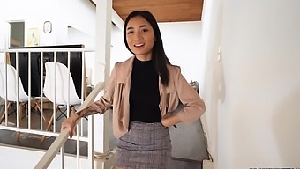 Longhaired Asian Beauty Avery Black Takes On A Big Dick In This Pov Video