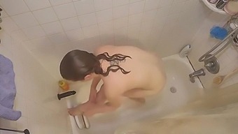 Amateur Brunette Gets Wet And Wild In The Shower
